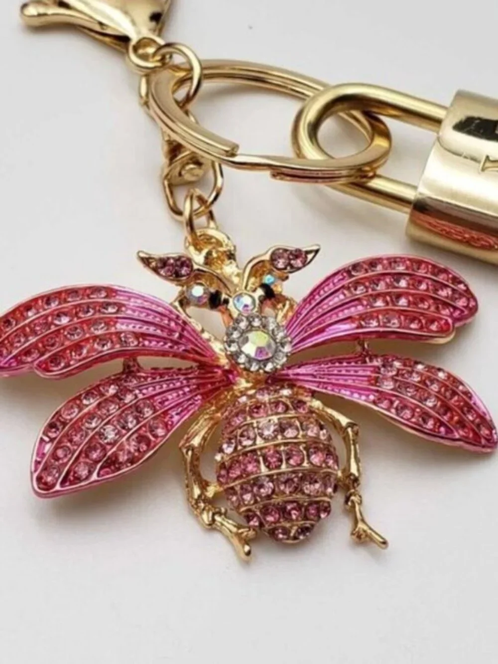 Louis Vuitton Gold Padlock 🔑 Authentic LV Unbranded Keychain Bag Charm